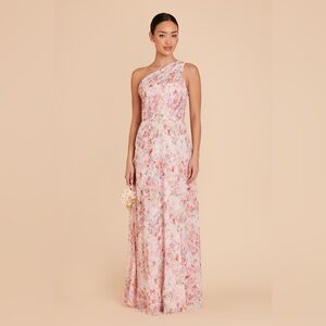 Bridesmaid Dress - Birdy Grey Kira Dress Chiffon Pink Falling Petals